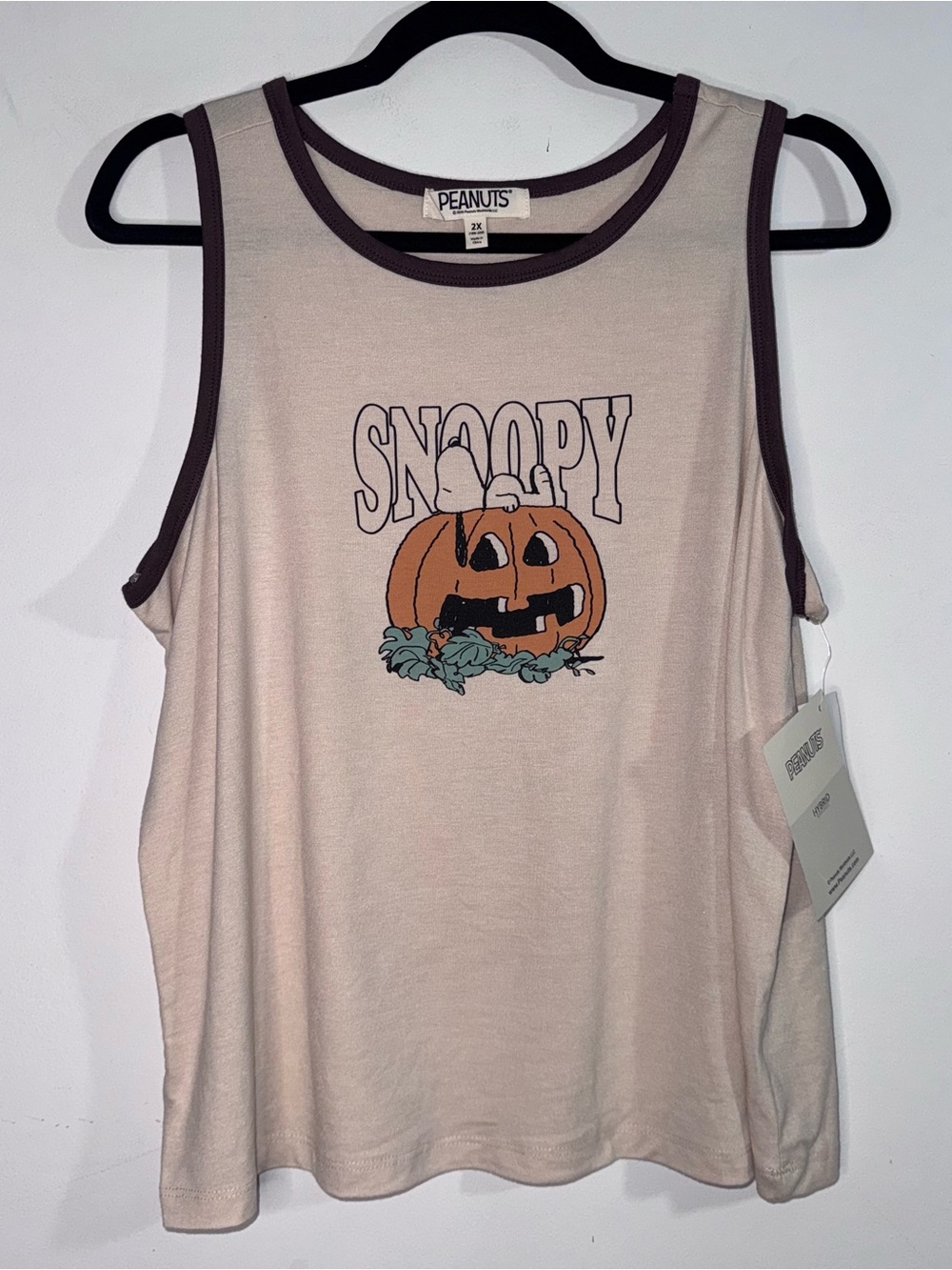 Peanuts Snoopy Pumpkin Halloween Tank Top Women’s 2X 3X NWT